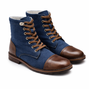 Botas sostenibles en jean reciclado para hombre hechas en Colombia por Eberez